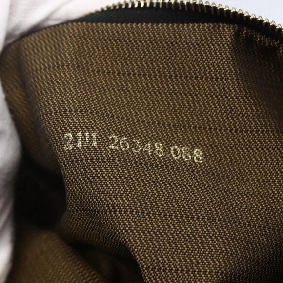 FENDI Zucca Canvas Vanity Hand Bag Black Brown Auth 150076 - Picture 10 of 16